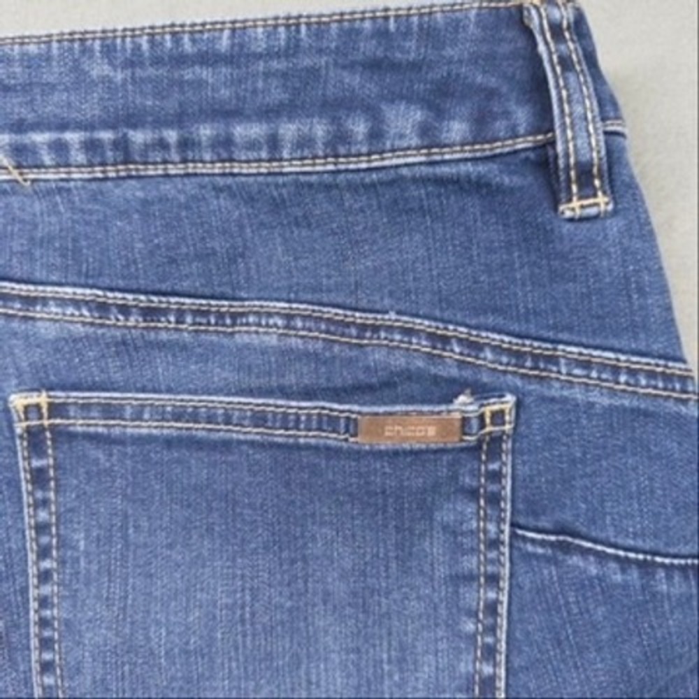 Chicos So Lifting Crop Jeans Women Size 2 Blue Stretch Slimming Denim Pants - Picture 9 of 15